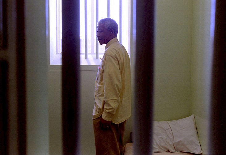 Mandela visits his jail