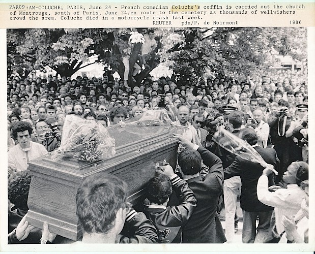 Coluche funeral